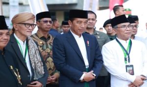 Presiden Jokowi saat membuka Munas dan Konbes NU 2023